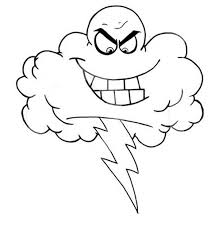 Join in the fun and adventure as our little superhero learns how to make his way through the real world. Coloring Pages Angry Cloud And Lighting Bolt Coloring Page