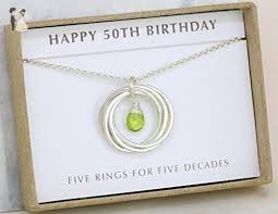 50th Birthday Present Ideas For Sister 50th Birthday Gift Idea August Birthday Gift Sister 50th Gift Wife Silver Peridot Necklace L 40th Birthday Gifts August Birthday Gifts 60th Birthday Gifts