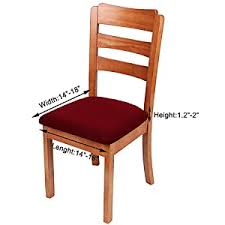 Dining room chair covers polyester&spandex fabric fit stretch removable washable chair protector for alibaba.com offers 6485 dining chair seat cover fabric products. Amazon Com Smiry Seat Covers For Dining Room Chairs Stretch Jacquard Dining Room Chair Seat Covers Set Of 2 Beige Home Kitchen