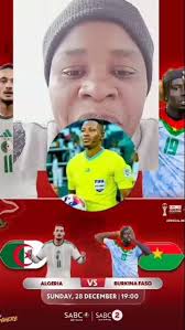 Daniel Nii Laryea Officiates Algeria vs Burkina Faso