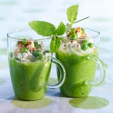 Gaspacho De Petits Pois Menthe Et Feta Recettes Recette Gaspacho Recette Gaspacho Recette Entree Froide