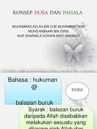 2) antara yang berikut yang manakah merujuk kepada istilah pahala. Konsep Dosa Dan Pahala Dalil