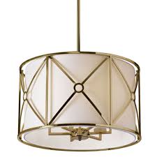 Wolfers Lighting Vintage Bronze Pendant Chandelier Drum Chandelier