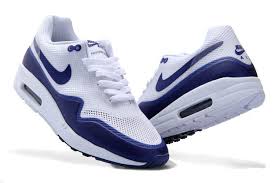 Nike Air Max 1 Hyperfuse Womens White Navy Blue Shoes New Models Nike Air Max 87 Nike Air Max For Women Cheap Nike Air Max