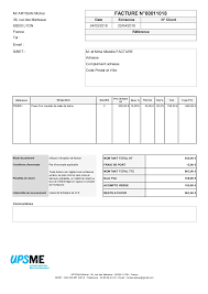 Une entreprise individuelle (ei), une entreprise individuelle à responsabilité limitée (eirl), ou une entreprise unipersonnelle à responsabilité limitée (eurl) dont l'associé unique est une personne physique dirigeante de cette. Modele Facture Upsme