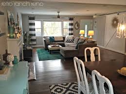 Retro Ranch Reno Great Room Rugs Small Living Room Layout Living Room Dining Room Combo L Shaped Living Room