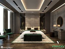 The centre portion is kept empty to hold a light or a fan. Modern Contemporary Bedroom In New Cairo Bedroom Cairo Contemporary Luxurious Bedrooms Luxury Bedroom Master Modern Luxury Bedroom