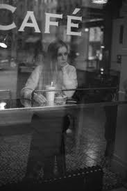 Black And White Woman Drinking Coffee Rainy Day In Stockholm Fashion Squad Rainy Day Cafe Society Stockholm