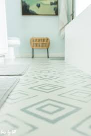 They are sealed in the same way large modern lino floor tiles. Diy Painted Linoleum Bathroom Floor House By Hoff