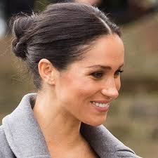 Meghan Markle S Blue Dress Sold Out In Less Than 24 Hours Meghan Markle Hair Wedding Hair And Makeup Braided Hairstyles Updo