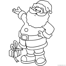 Set sail on this wild holiday cruise. Santa Claus Coloring Pages With A Gift Coloring4free Coloring4free Com