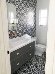Black And White Cement Tile Bathroom Floor Black And White Cement Tile Bathroom Cement Tiles Bathroom Natural Stone Bathroom Stone Bathroom
