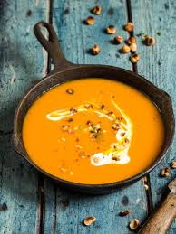 Kurbissuppe Sonnige Rezepte Fur Die Herbstkuche Wunderweib Rezepte Lebensmittel Essen Basische Ernahrung Rezepte