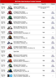 2015 The Ohio State Buckeyes Football Schedule Ohio State Buckeyes Football Ohio State Ohio State Buckeyes