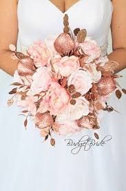 Rose Gold Wedding Flowers For The Bridal Bouquet Sparkly Rose Gold Wedding Flowers Rose Gold Wedding Dress Rose Gold Bridesmaid