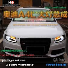 Hireno Car Styling Head Lamp For 2009 12 Audi A4 B8 Headlights Led Headlight Assembly Drl Angel Lens Double Beam Hid Xenon 2pcs Led Headlights Hid Xenon Car