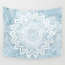 Light Blue Mandala Savanah Wall Tapestry By Nika Society6