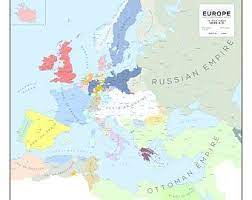 Map Of Europe In 1444 Etsy Europe Map Family Tree Poster Map