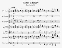 This tenor saxophone sheet music for happy birthday is written in the key of f (concert e flat). Happy Birthday Sheet Music For Trumpet French Horn Happy Birthday Drum Notes Hd Png Download Transparent Png Image Pngitem