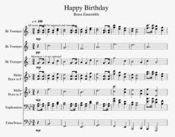 Happy birthday to you with letters arranged by julie a. Happy Birthday Sheet Music For Trumpet French Horn Happy Birthday Drum Notes Hd Png Download Transparent Png Image Pngitem