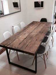 Reclaimed Industrial Chic 6 8 Seater Dining Table Bar Cafe Restaurant Furniture Steel Solid Wood Metal Made To Measure 242 8 Seater Dining Table Metal Dining Table Diy Dining Room