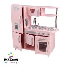 kidkraft vintage play kitchen in pink