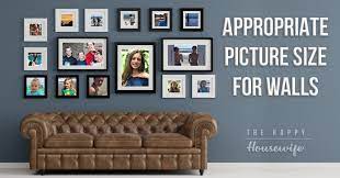 Will the 3 inches make a noticeable viewing difference? Appropriate Picture Size For Walls The Happy Housewife Home Management