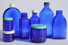 Old Cobalt Blue Glass Medicine Bottles