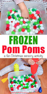 Frozen Pom Poms Happy Toddler Playtime Toddler Activities Toddler Sensory Fine Motor Skills Activities
