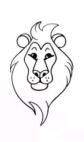 How To Draw A Cartoon Lion Lion Painting Lion Drawing Lion Drawing Simple