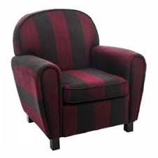 Fauteuil Club En Tissu Raye Noir Et Bordeaux Oscar Fauteuil Club Fauteuil Mobilier De Salon