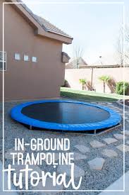 Back drop, doggie drop on throw mat tumble trampoline a. Diy Inground Trampoline Instructions All Things Thrifty