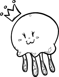 However, one of the main reasons why the ocean coloring pages are sure to be a hit with your children is because of the variety of water animals that it is home to. Nice Cute Jellyfish Queen Coloring Page Jellyfish Coloring Pages Animal Coloring Pages Lion Coloring Pages