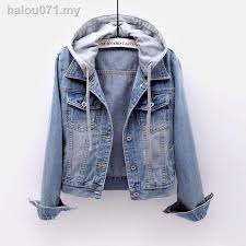 Lu t., gao t., wang a., jin y., li q., li c. Uv Jacket Jean Jacket Female Outside The Tower In Fall And Winter Show Thin Long Autumn Hooded Casual Denim With Studen Shopee Malaysia