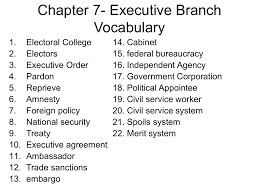 Departments inside the executive branch are responsible for carrying out certain kinds of laws. Civics Worksheet The Executive Branch Answers Promotiontablecovers