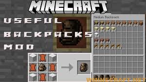 Backpacks can also be dyed any color if dye is placed in the center of the crafting recipe. Useful Backpacks Mod 1 16 5 1 15 2 Minecraft More Boxes Wminecraft Net