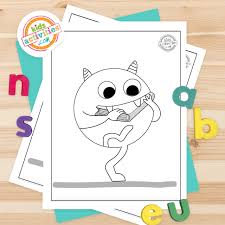 And with that, he's released into the book. Nibbles The Book Monster Coloring Pages