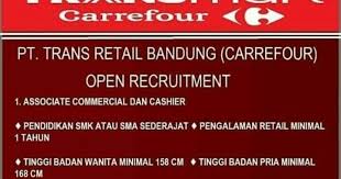 Info loker cilegon yang selalu update. Lowongan Kerja Transmart Carrefour Bandung Tingkat Sma Smk 2021 2021