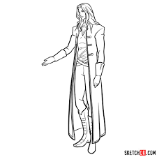 How To Draw Alucard - Sketchok Easy Drawing Guides