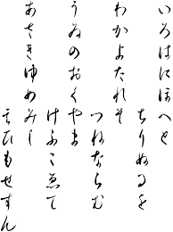 Japanese Culture Iroha Uta Japanese Alphabet Iroha Japanese Poem Japanese Culture