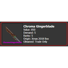 Roblox murder mystery 2.1x chroma gingerblade.#roblox #mm2 #chroma gingerblade. Other Mm2 Chroma Gingerblade In Game Items Gameflip