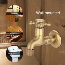 Shop a variety of vintage wall mount kitchen sink faucets at vintage tub & bath. Cergrey Vintage Faucet Faucet Wall Mounted Vintage Solid Brass Faucet Single Cold Water Tape For Kitchen Sink Mop Pool Walmart Canada