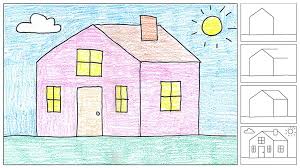 How To Draw A House Tekenen Leer Tekenen Stap Voor Stap Tekenen