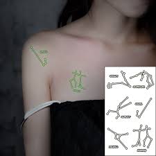 Sagittarius constellation tattoo sagittarius tattoo designs constellation drawing sagittarius. Waterproof Temporary Luminous Tattoo Sticker Leo Virgo Scorpio Libra Sagittarius Constellation Flash Fake Tatto For Women Men Temporary Tattoos Aliexpress