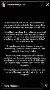 Maybe you would like to learn more about one of these? Heaven Peralejo Releases Statement On Kiko Estrada Devon Seron Issue
