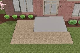 Patio slabs need to be moist cured to keep their surfaces cure your concrete by keeping it wet. How To Install Larger Paver Patio Over Smaller Existing Concrete Patio Mypatiodesign Com