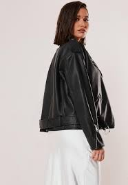 Explore a large selection of bomber jackets and traditional leather jackets. Black Faux Leather Oversized Biker Jacket Missguided