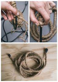 Hide That Eyesore Extension Cord By Wrapping It With Jute Extension Cord Diy Cord Cover