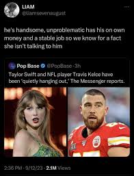 Taylor Swift is reportedly hanging out with NFL star Travis Kelce : r TaylorSwift