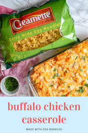 The Best Buffalo Chicken Casserole Made With Creamette Extra Wide Egg Noodles Recipe Buffalo Chicken Casserole Chicken Recipes Casserole Can Chicken Recipes